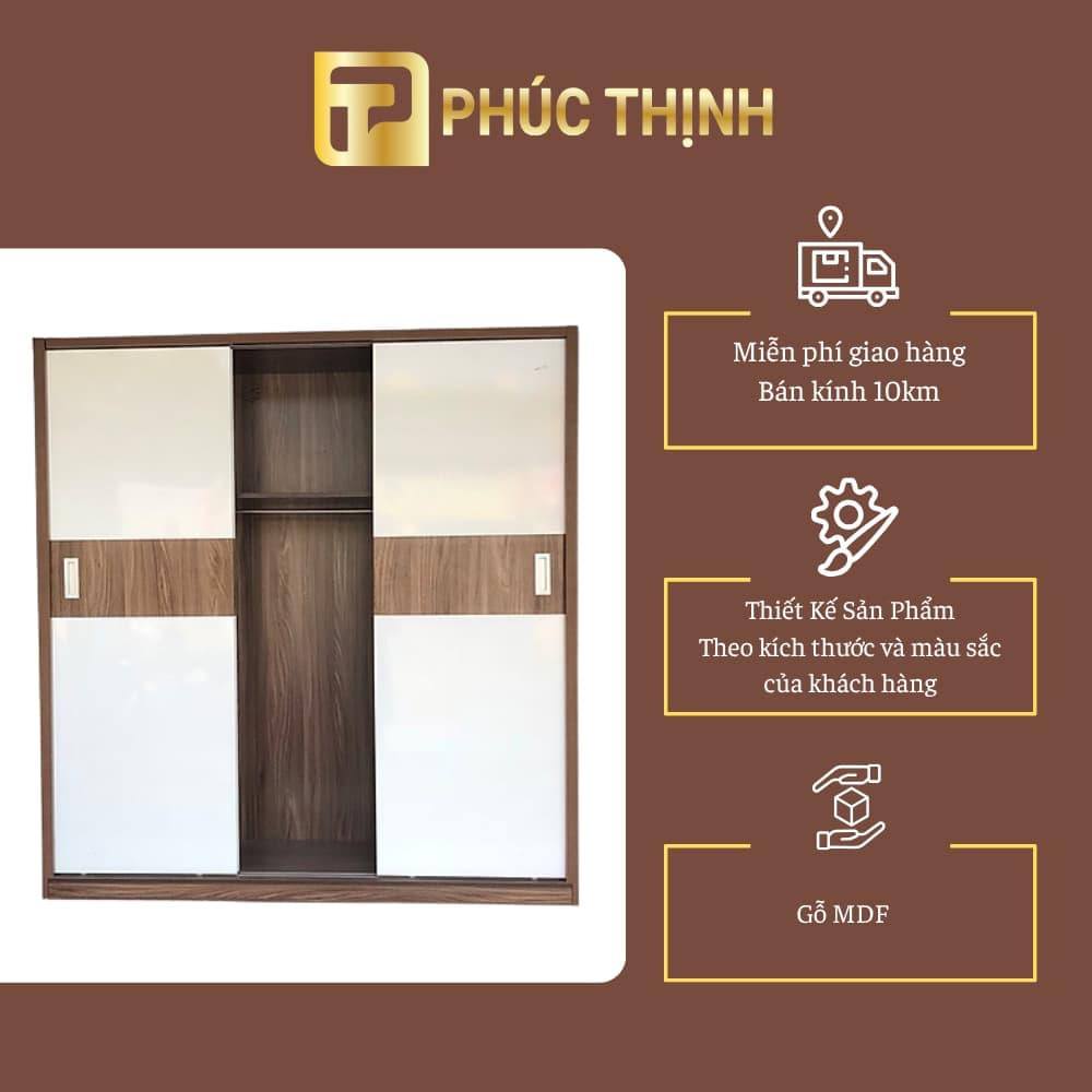 Tủ quần áo gỗ cánh lùa - Nội Thất Phúc Thịnh